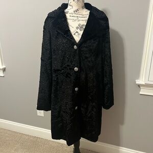 Fabulous Furs Black Textured Trench Coat